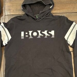 Boss Black Hoodie with Gray Details
